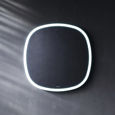 Фото товару Дзеркало універсальне з контурною LED-підсвіткою, сенсором, квадрат, 55 см