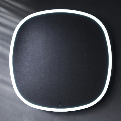 Фото товару Дзеркало універсальне з контурною LED-підсвіткою, сенсором, квадрат, 80 см