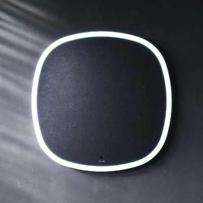 Фото товару Дзеркало універсальне з контурною LED-підсвіткою, ІЧ-сенсором, квадрат, 65 см