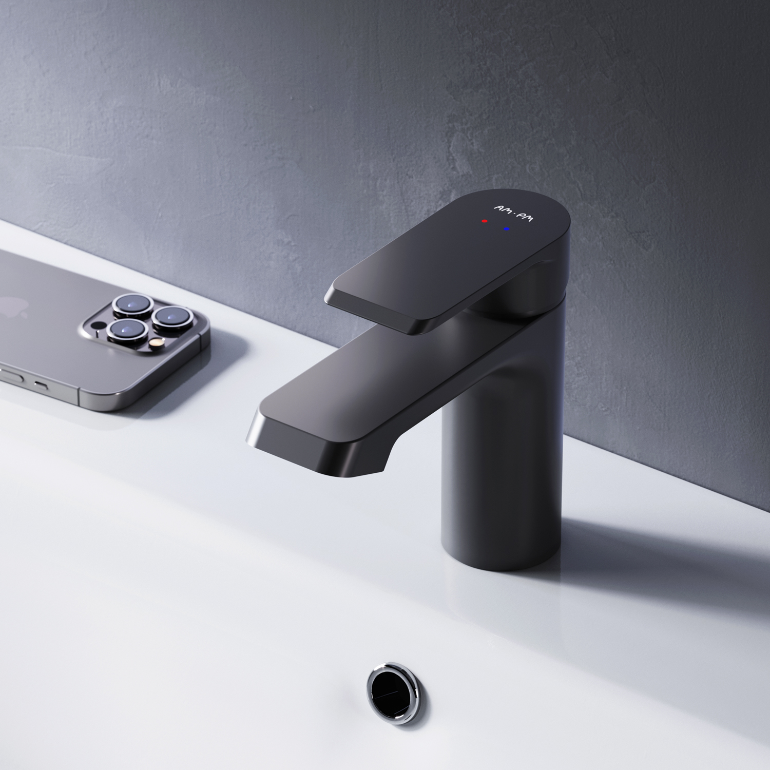 Фото товару F9H02122 Flash, змішувач для умивальника, чорний