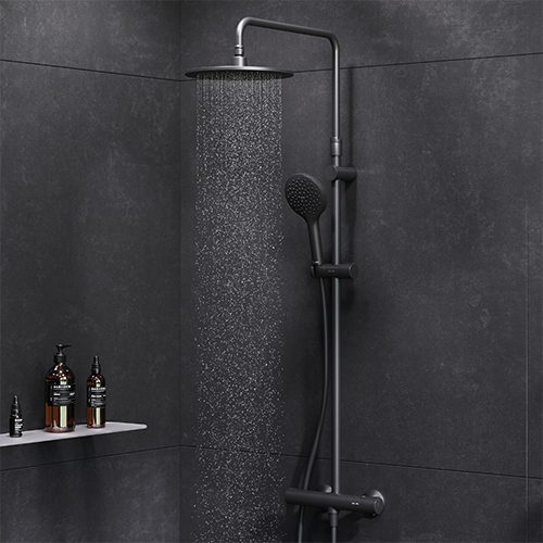 Фото товару Душова система ShowerSpot з термостатом, чорний