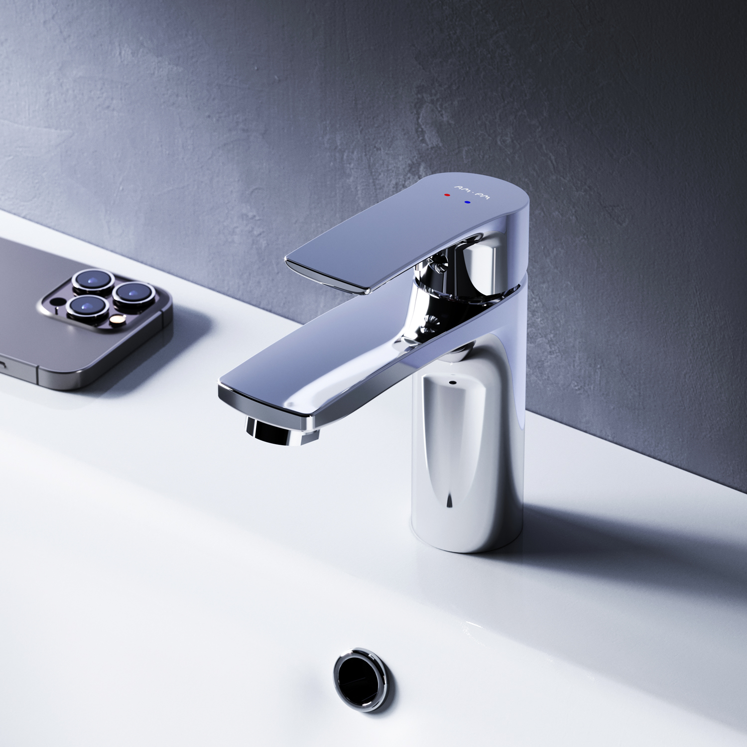 Фото товару F7C02100 Pride, змішувач для умивальника, хром